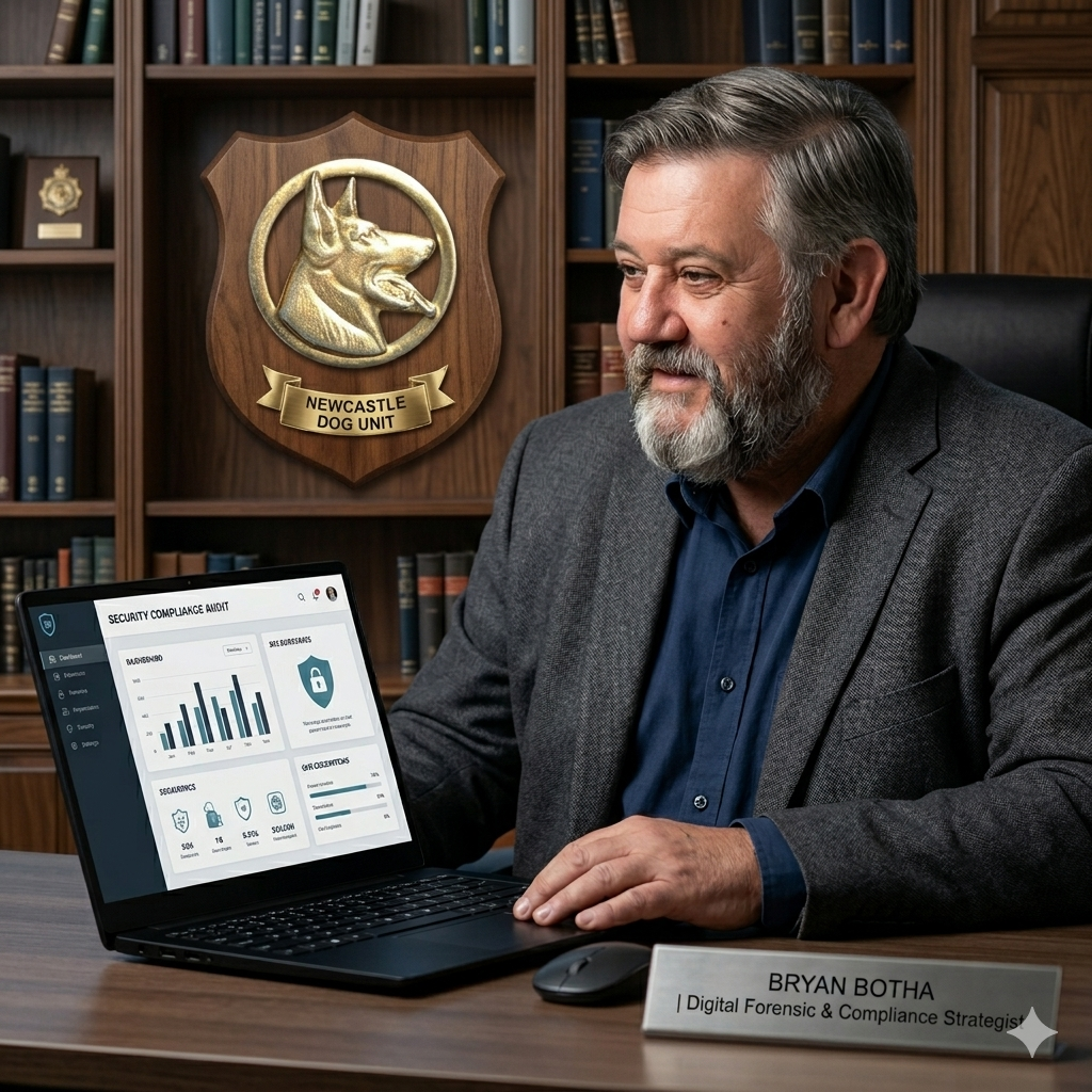 Bryan Botha, specialized Digital Forensic and Compliance Ecosystems Architect for South African businesses.